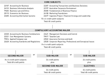 Bachelor Business - course diagram